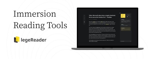 LegeReader - Immersion Reading Tools marquee promo image