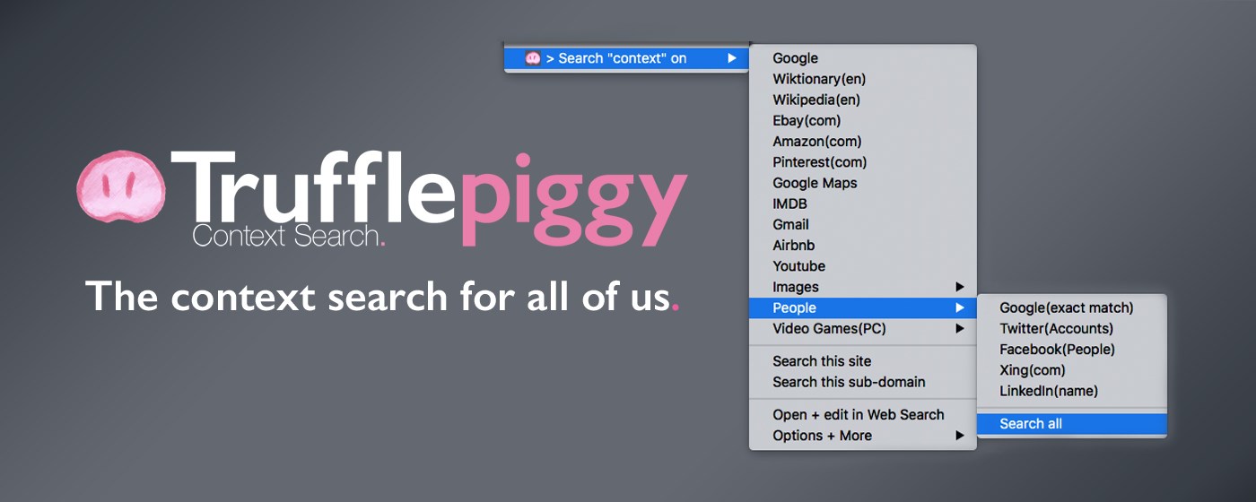 *Trufflepiggy - Context Search marquee promo image
