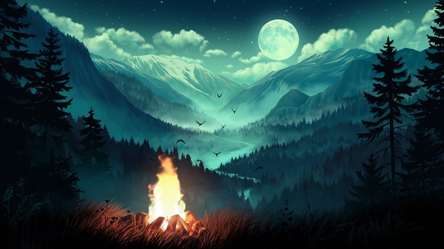 AAA Dynamic Scenes - Valley Under Moonlight Dynamic Scene screenshot 1