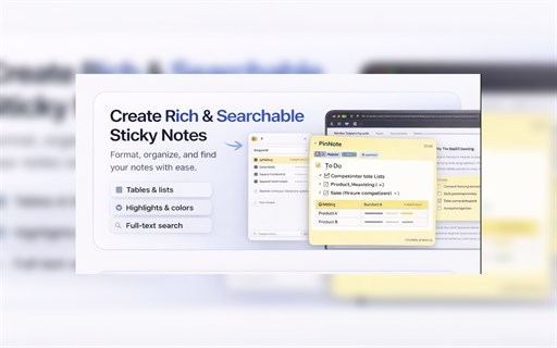 PinNote — Sticky Notes for Any Website