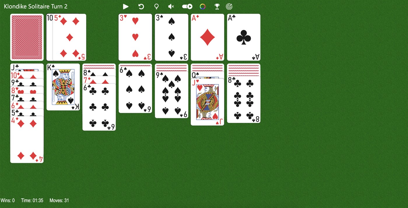 #4. Klondike Solitaire Turn 2 (Windows) 由: Solitairen