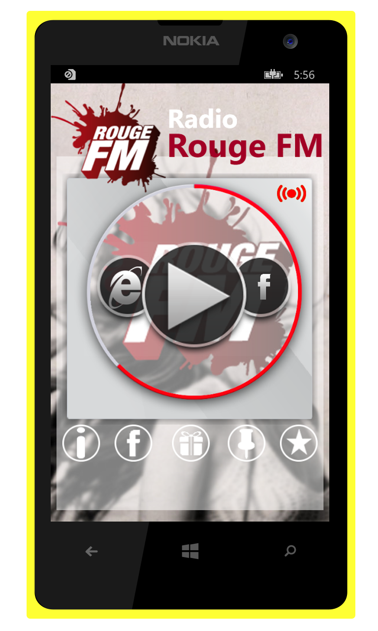 Rouge FM Radio for Windows 10 Mobile