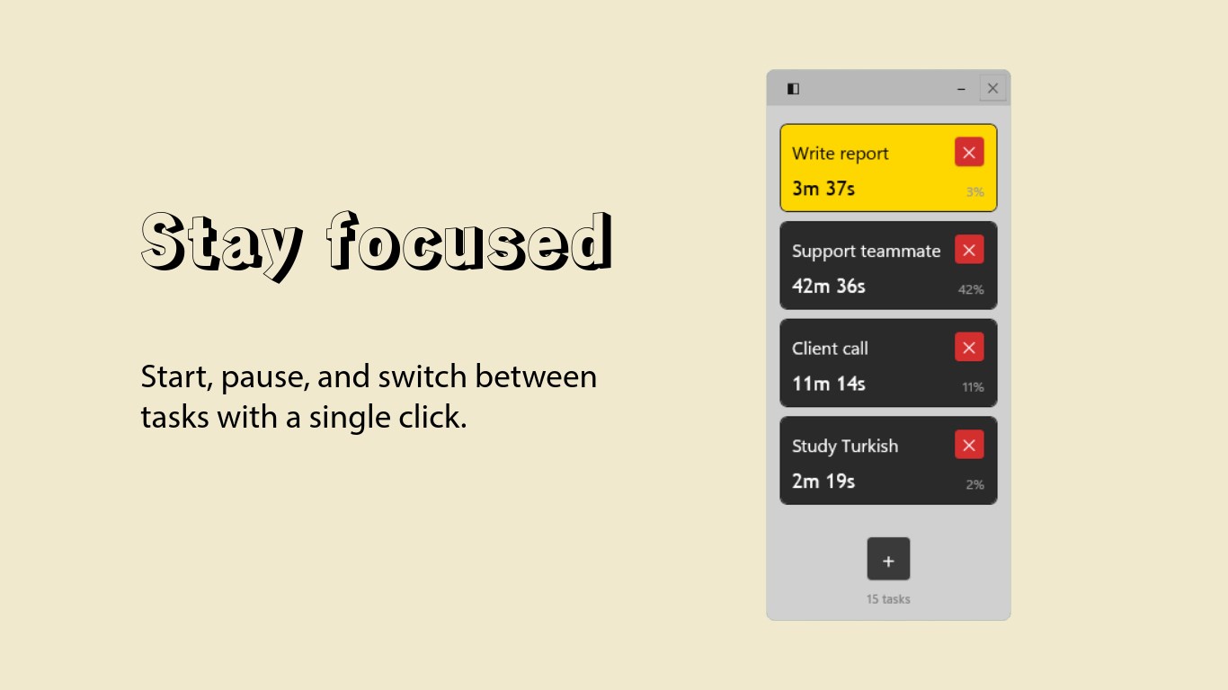Task Timer Widget screenshot