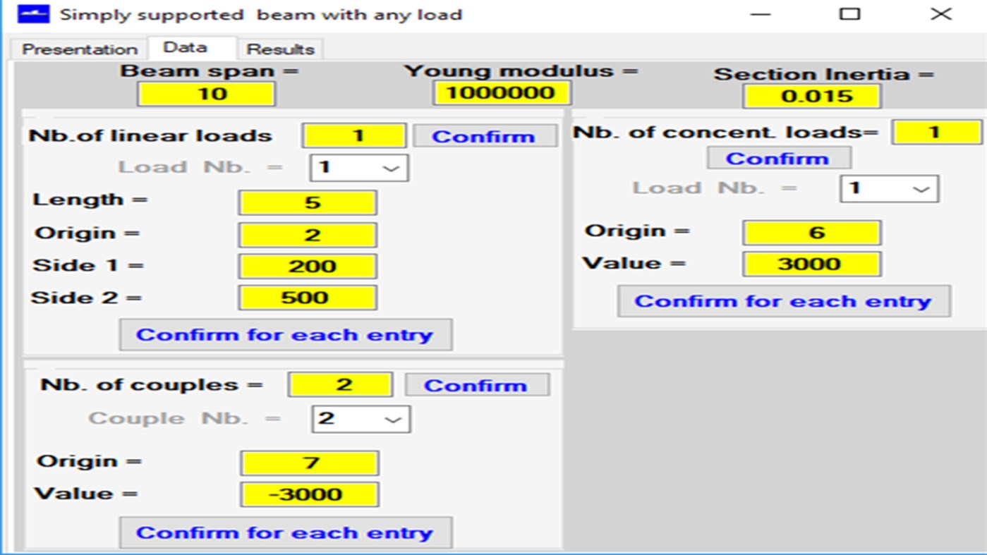 #2. Simply Supported Beam for Any Load (Windows) 由: BSAIBES Engineering