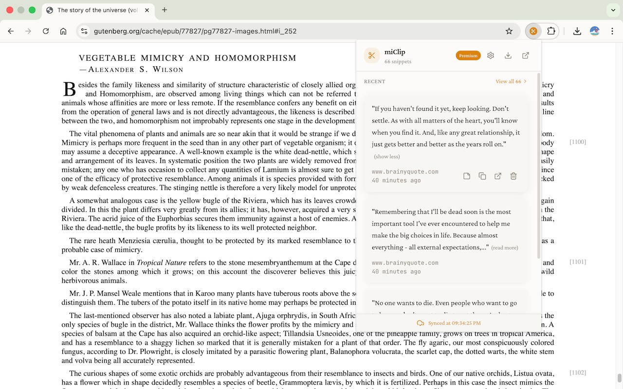 miClip - The Minimalist Web Clipper