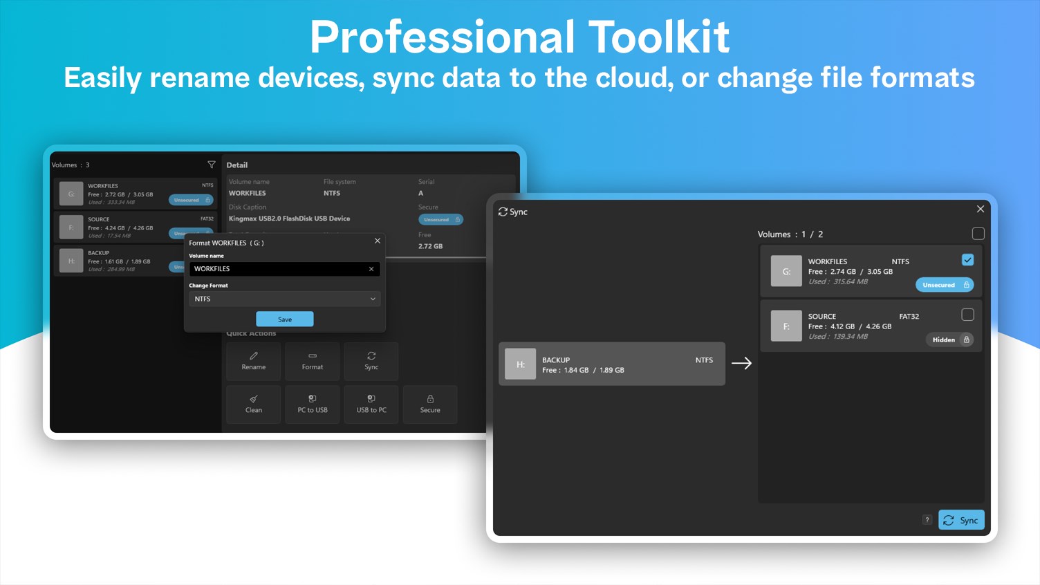 USB Flash Utility: Batch & Secure screenshot