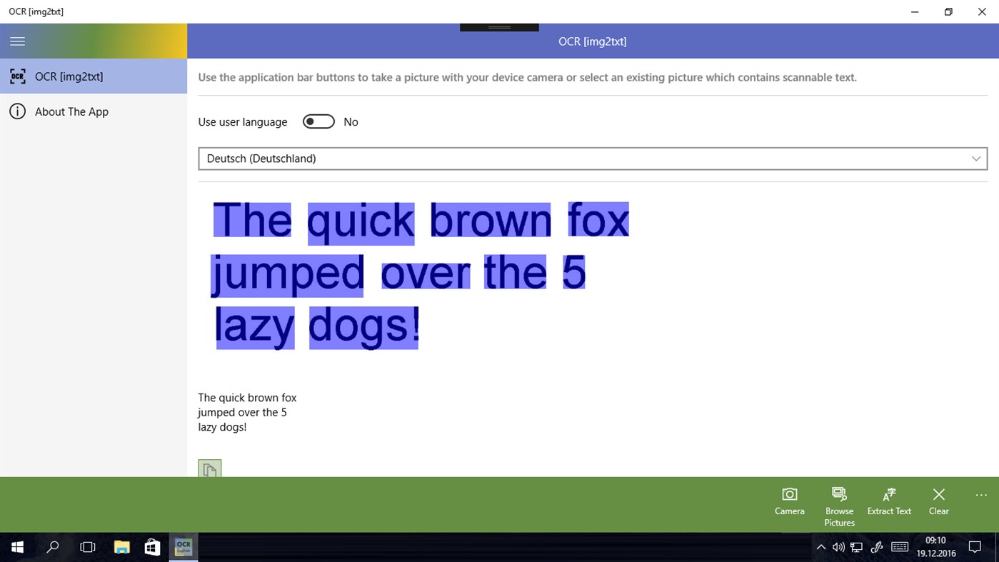 #1. OCR [img2txt] (Windows) De: Thomas Albert - EDV Dienstleistungen