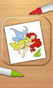 Paint fairies. Girls’ game for coloring screenshot 1