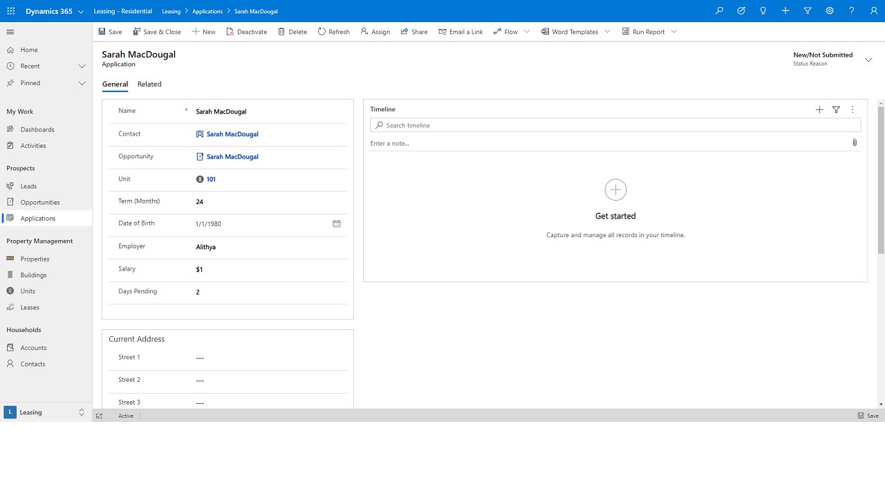 Snapshot 4 of Professional Services Property Mgmt for D365