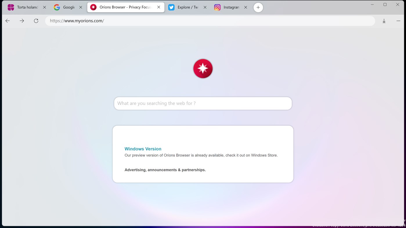 #1. Orions Browser (Windows) Por: Marcelo de Souza