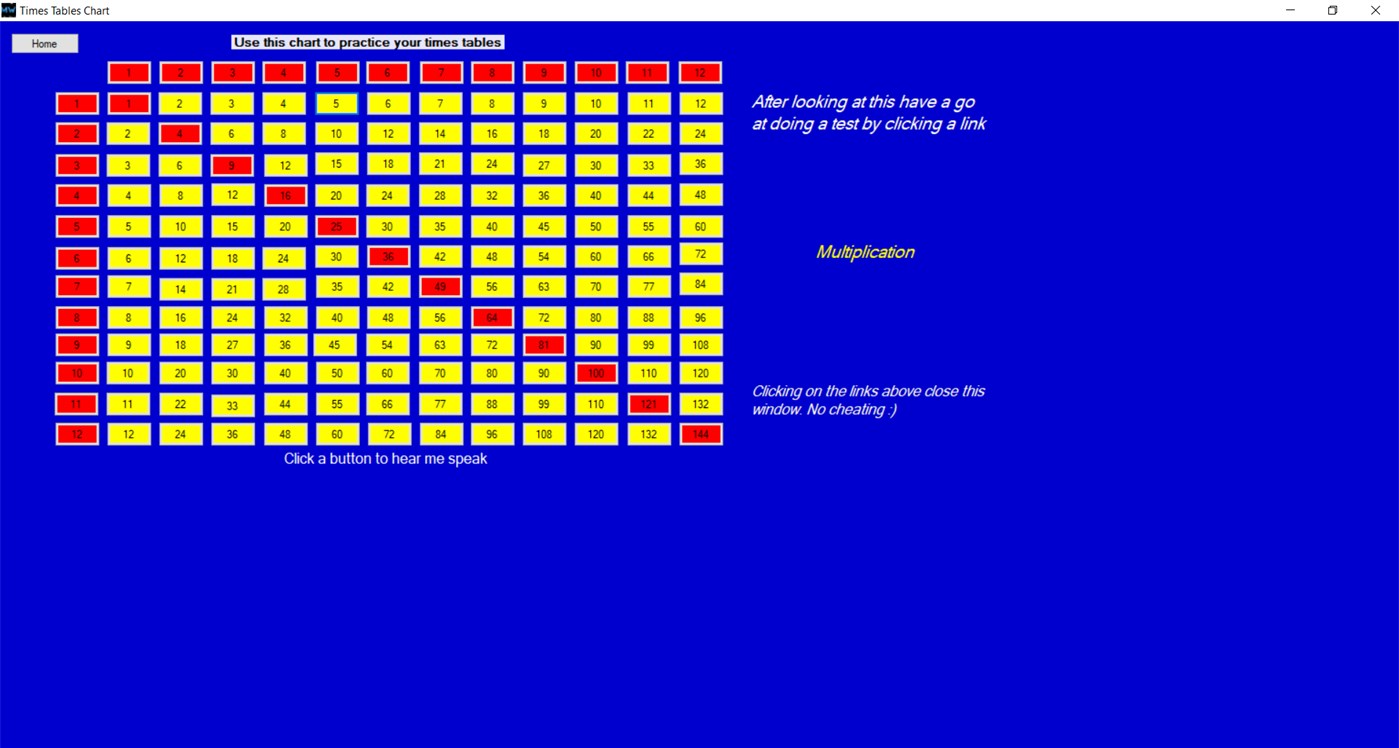 #6. Times Tables Whizz (Windows) By: Nigel James Stanley