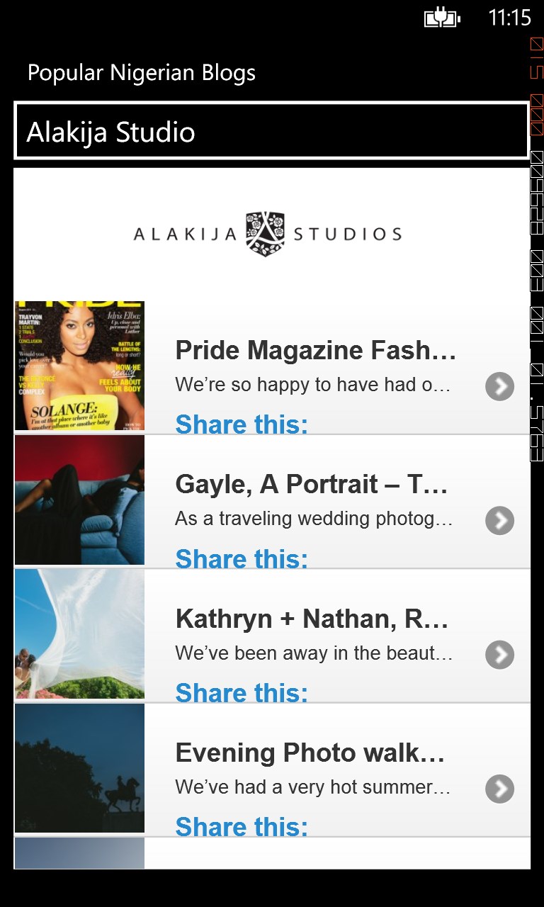 Screenshot 8 Popular Nigerian Blogs windows