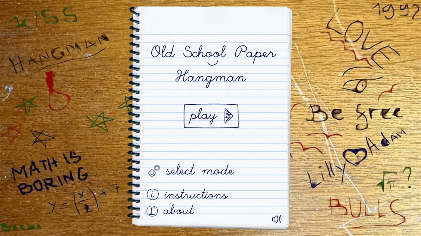 #1. Old School Paper Hangman (Windows) 由: VyD