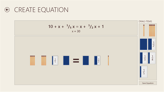 Matchbox Equations screenshot 1