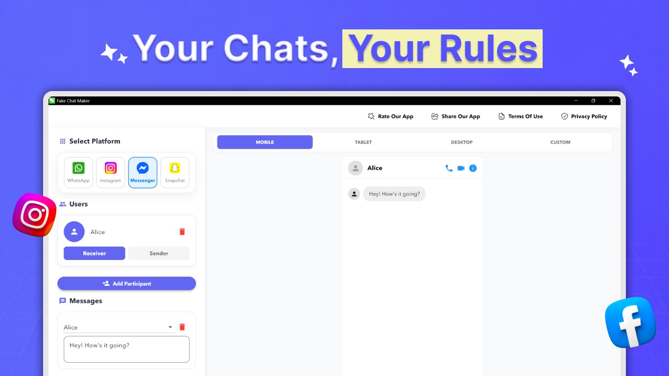 Fake Chat Story Maker – Prank Messages & Chats screenshot