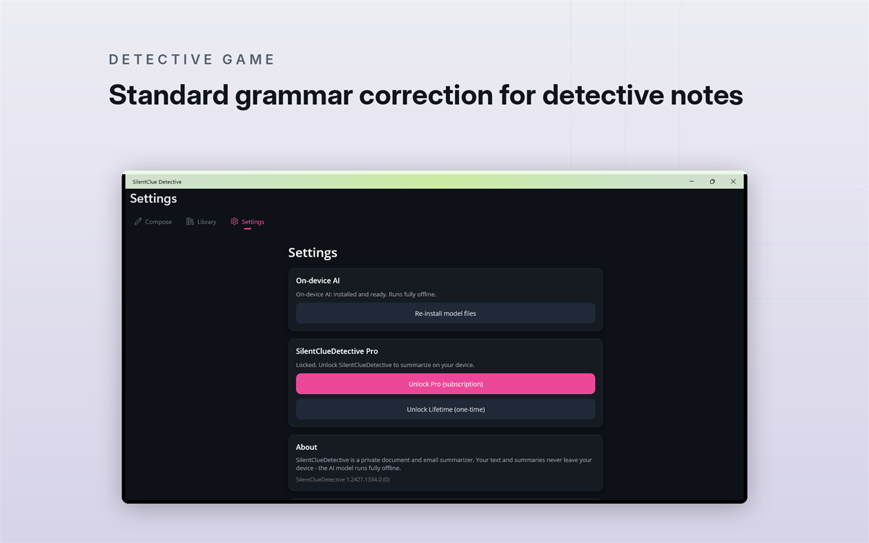 #2. SilentClue Detective (Windows) By: Vasilii Polovnikov