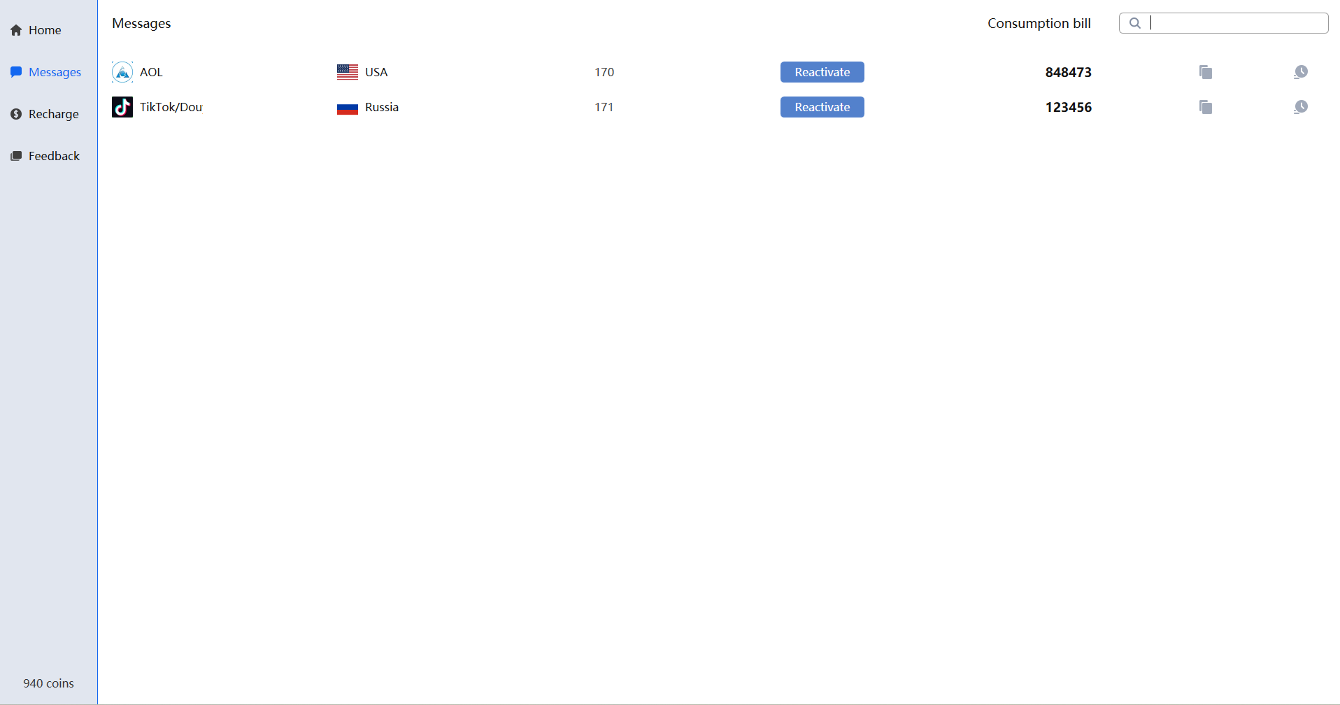 Temporary Phone Numbers - Receive SMS online screenshot