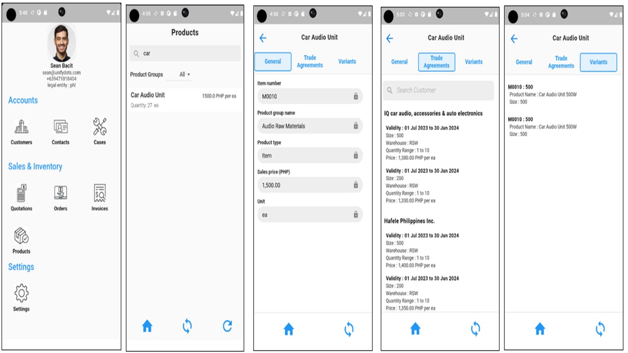 Snapshot 2 of Mobile Order Management for Dynamics 365 Supply Chain