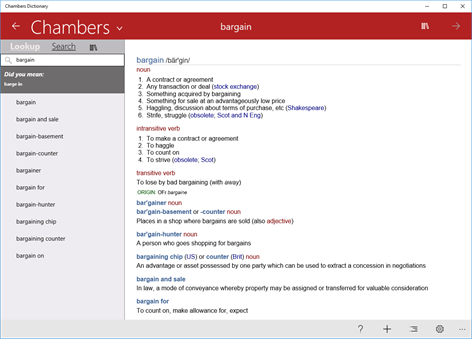 Chambers Dictionary Screenshots 1