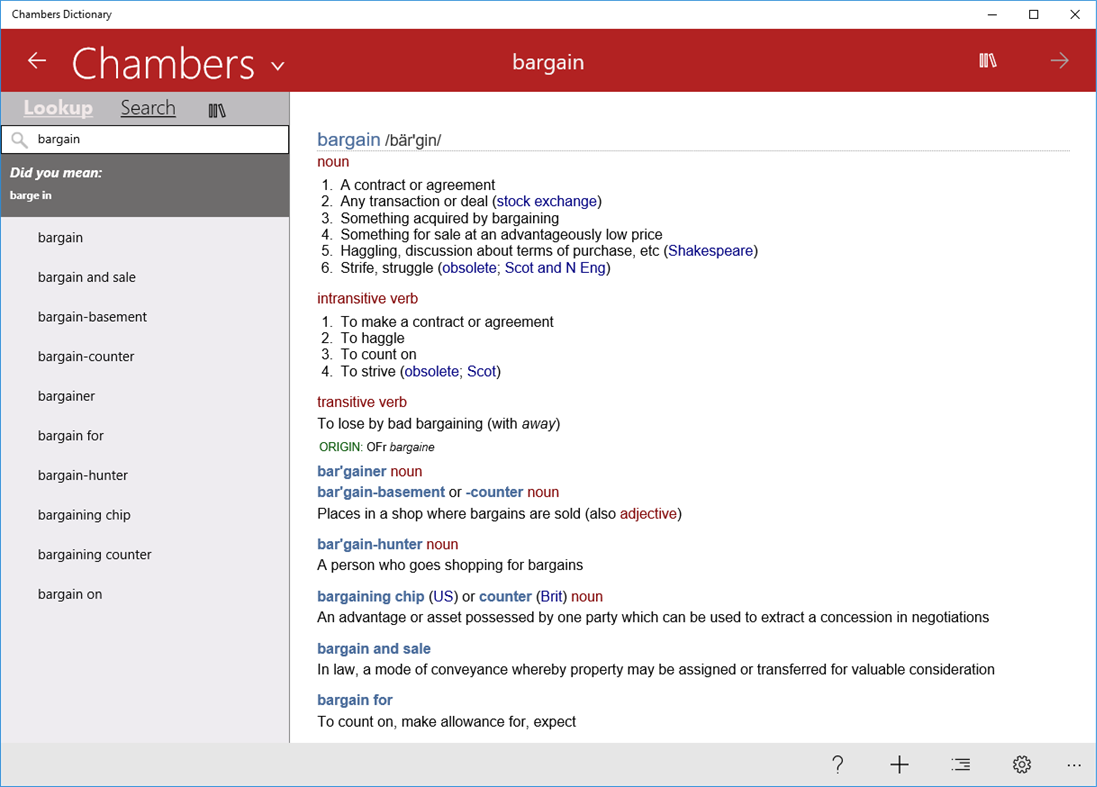 #1. Chambers Dictionary (Windows) โดย: WordWeb Software