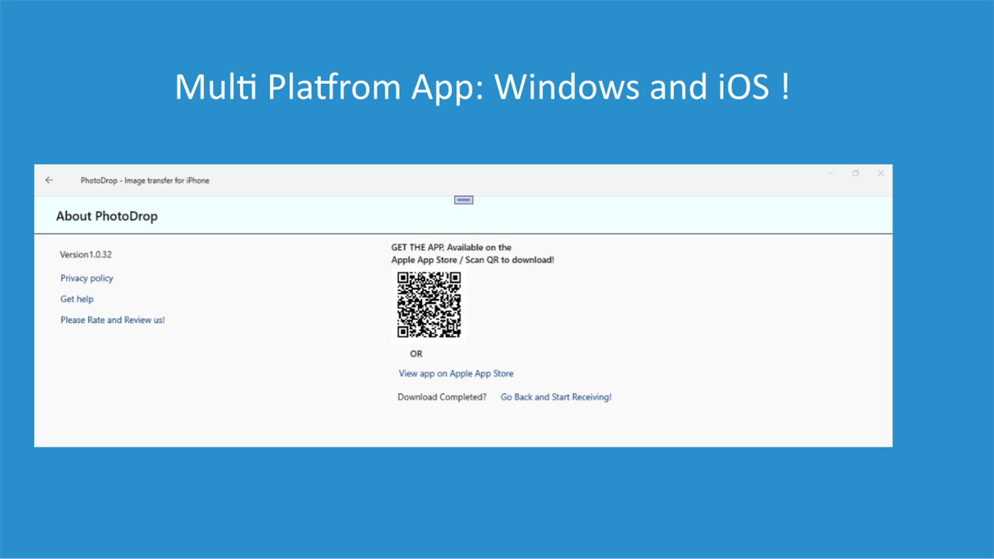 #3. PhotoDrop - Image transfer for iPhone (Windows) 由: AsiSoft Tech