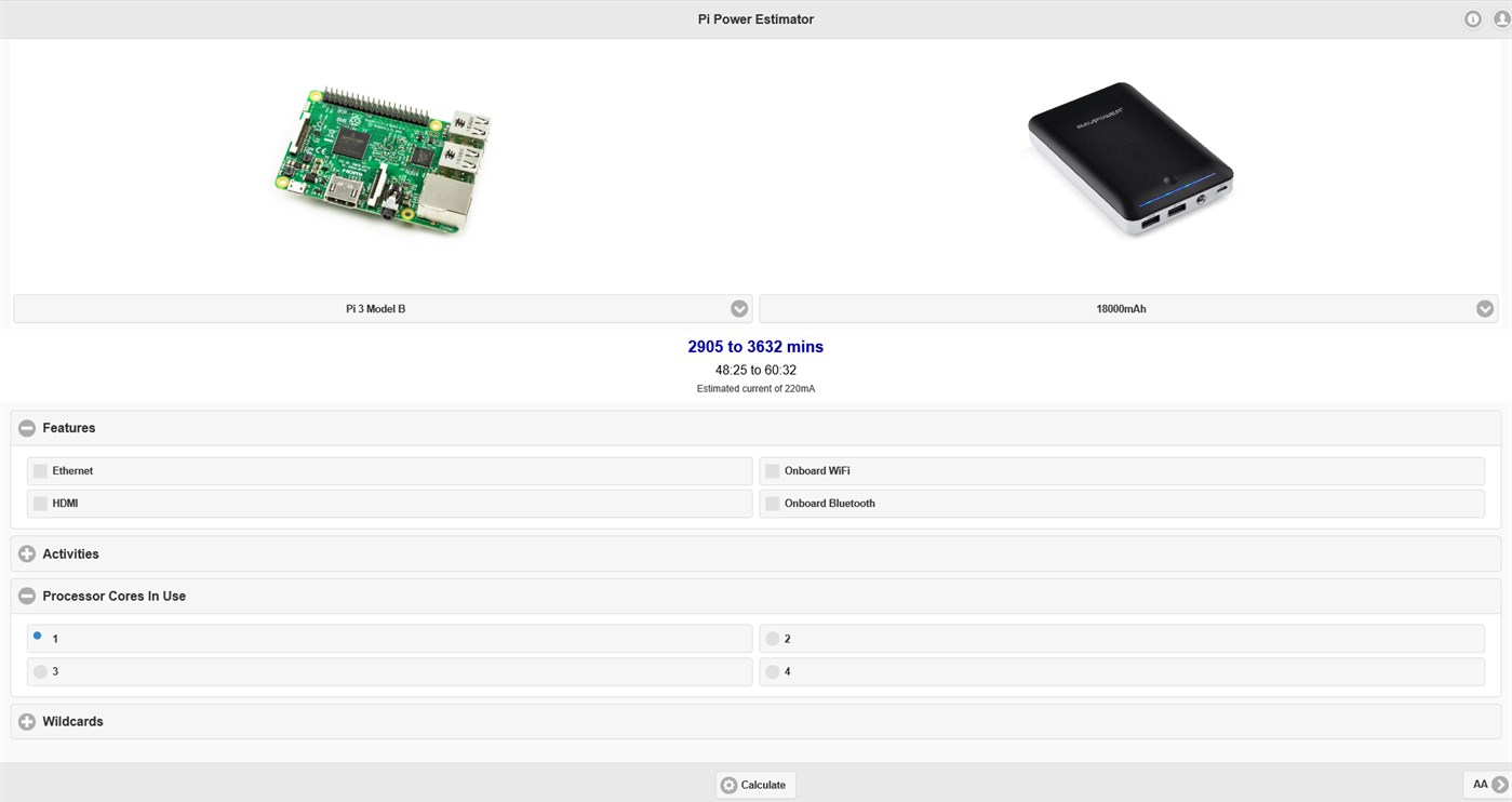 #1. Pi Power Estimator (Windows) 게시자: Matt Hawkins