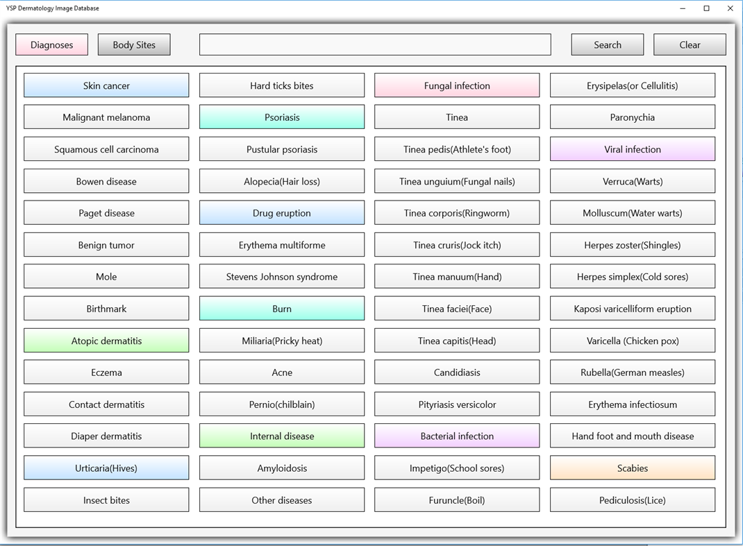#2. YSP Dermatology Image Database (Windows) 게시자: Yasusi Suzumura