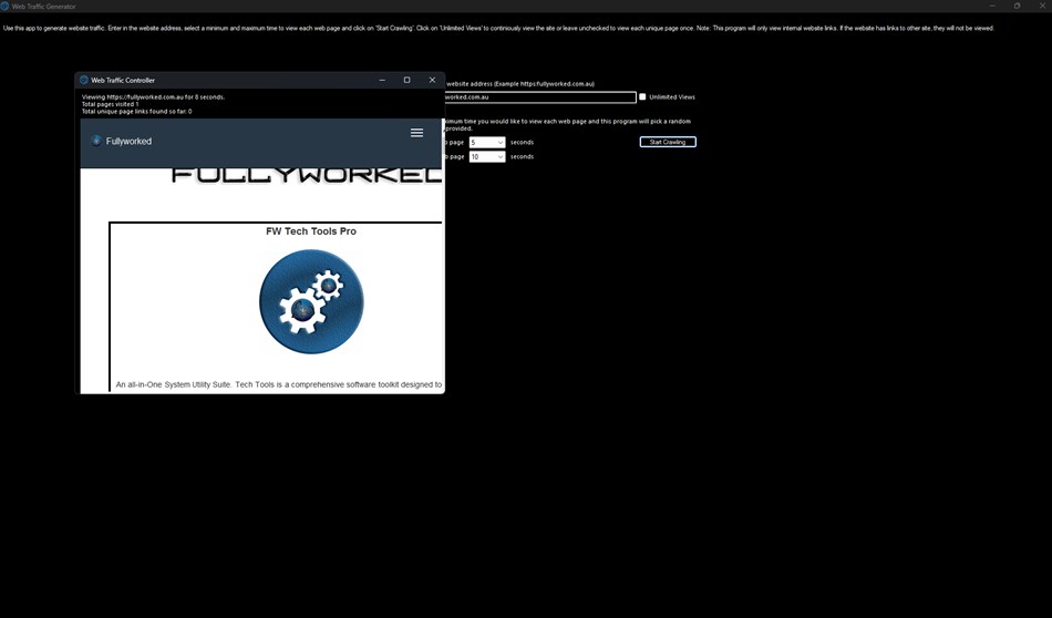 FW Web Traffic Generator (Windows) Podle: Fullyworked