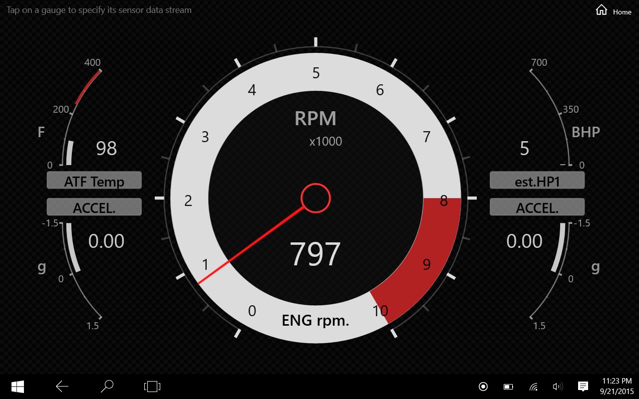 OBD dash.Sports Gauge for Windows 10