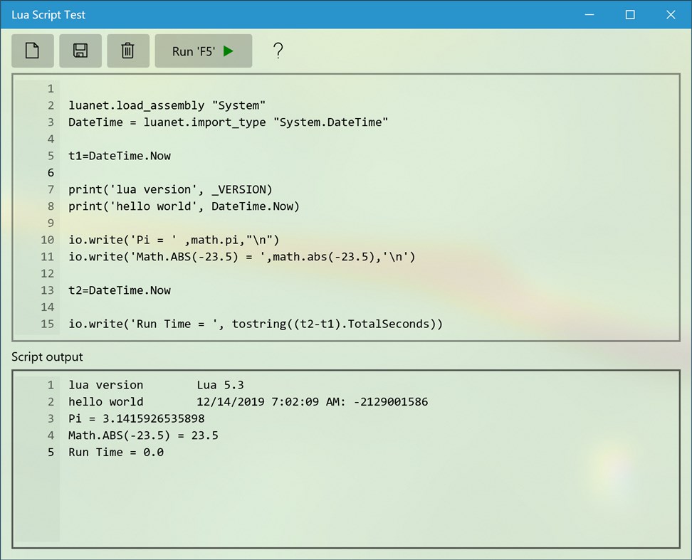#1. Lua Script Test (Windows) 来自: lingguang