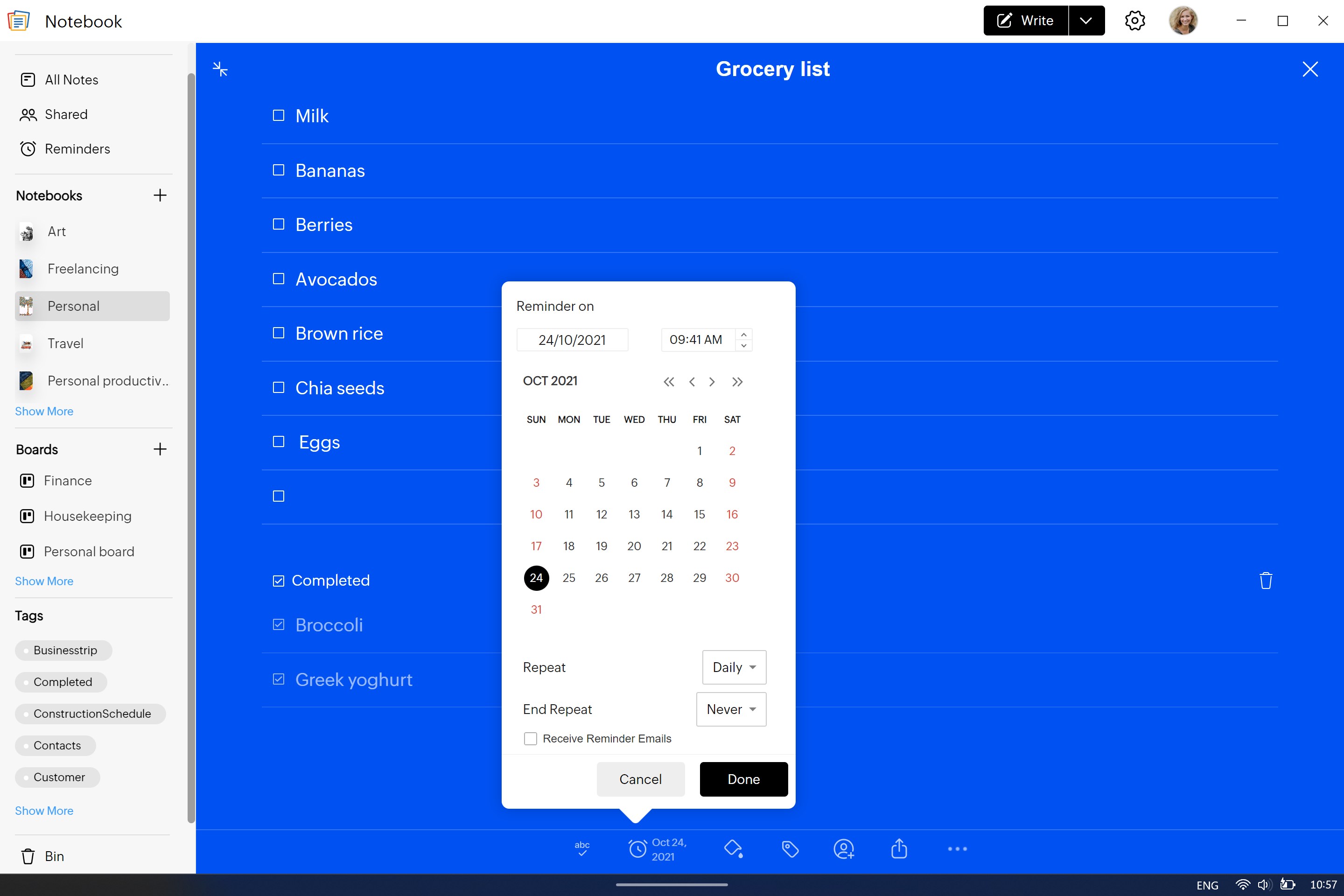 Zoho Notebook – Notes, Tasks & Checklists screenshot