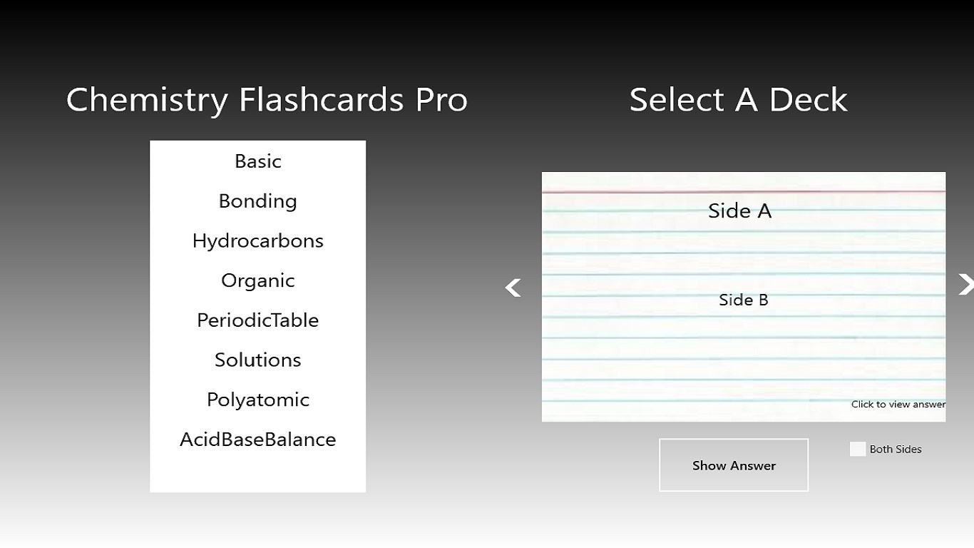 Chemistry Flashcards Pro for Windows 10