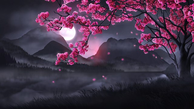 AAA Dynamic Scenes - Night of the Sakura Dynamic Scene screenshot 1