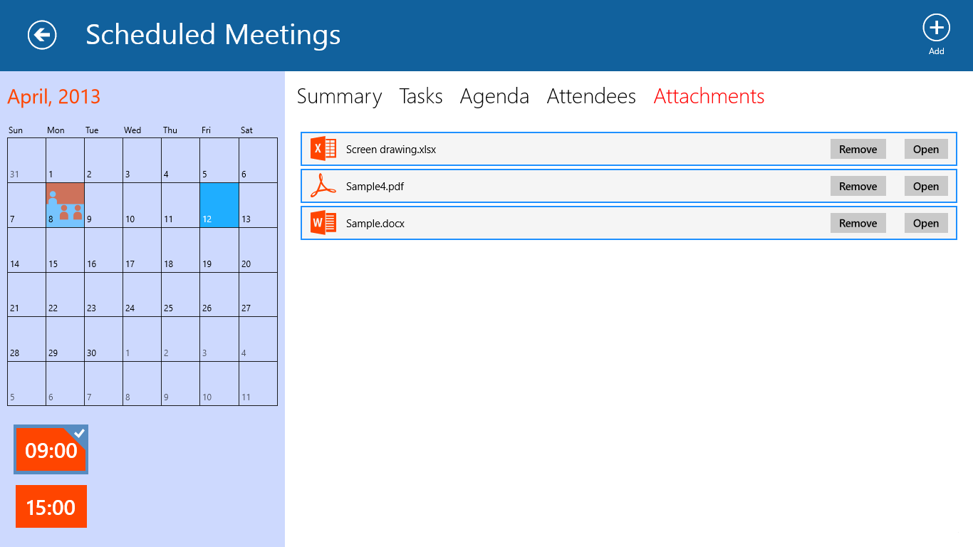 Attach documents to the meeting, which can be sent to attendees