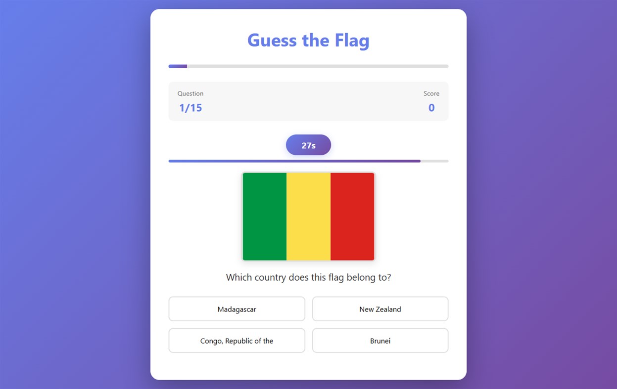 #2. Random Flag Quiz (Windows) By: Trawivo