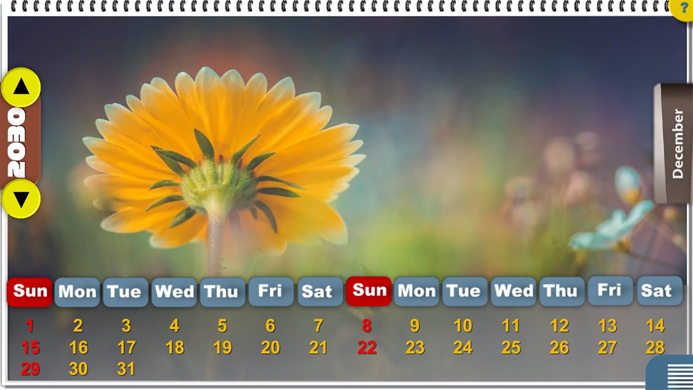 #4. Ultimate Flower Calendar [HD+] (Windows) Door: U'Technologies