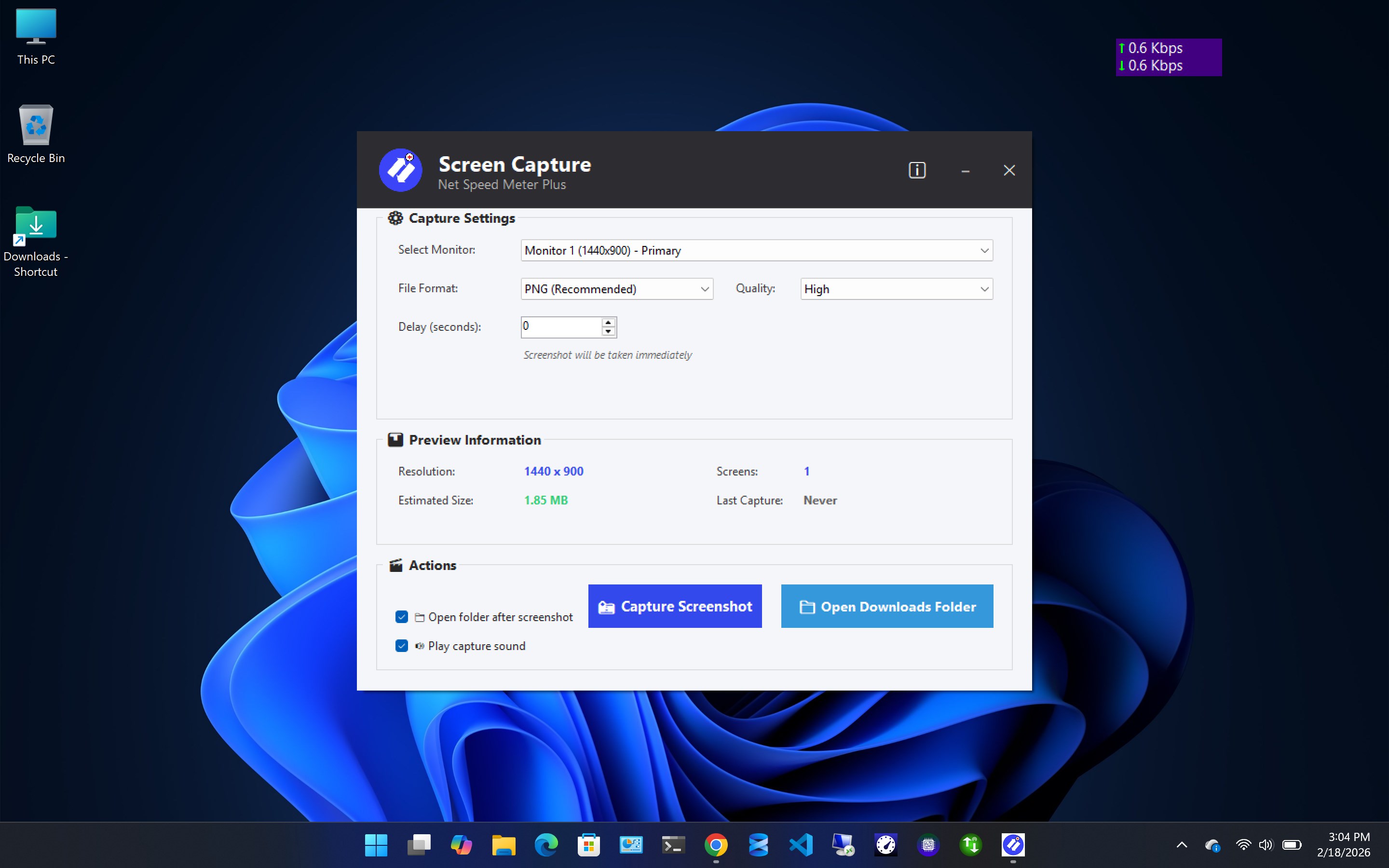 Net Speed Meter Plus - Windows にダウンロードしてインストール