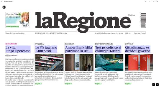 laRegione giornale screenshot 2