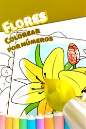 Colorear por números - Flores