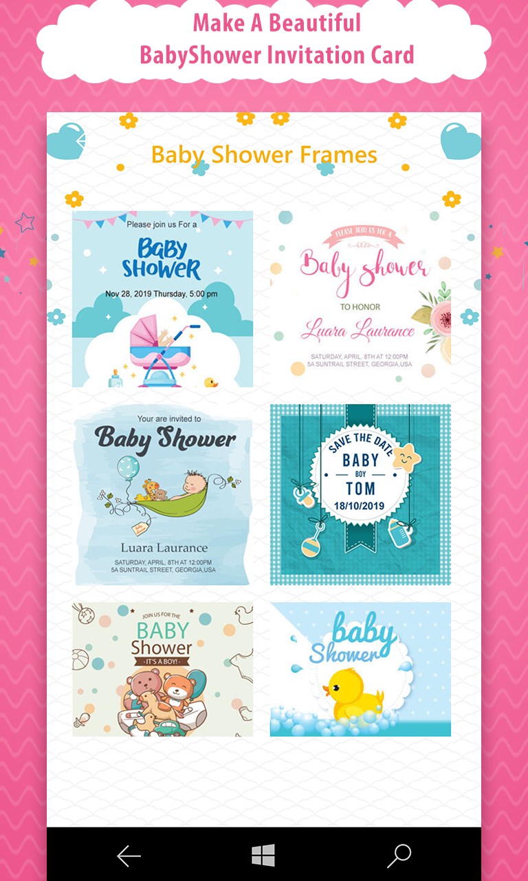 Get Baby Shower Invitation Card Microsoft Store
