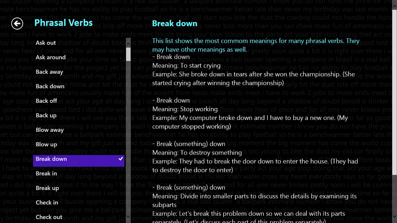 Break something down