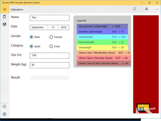 Dynamic BMI Calculator [Dynamic System] screenshot 1
