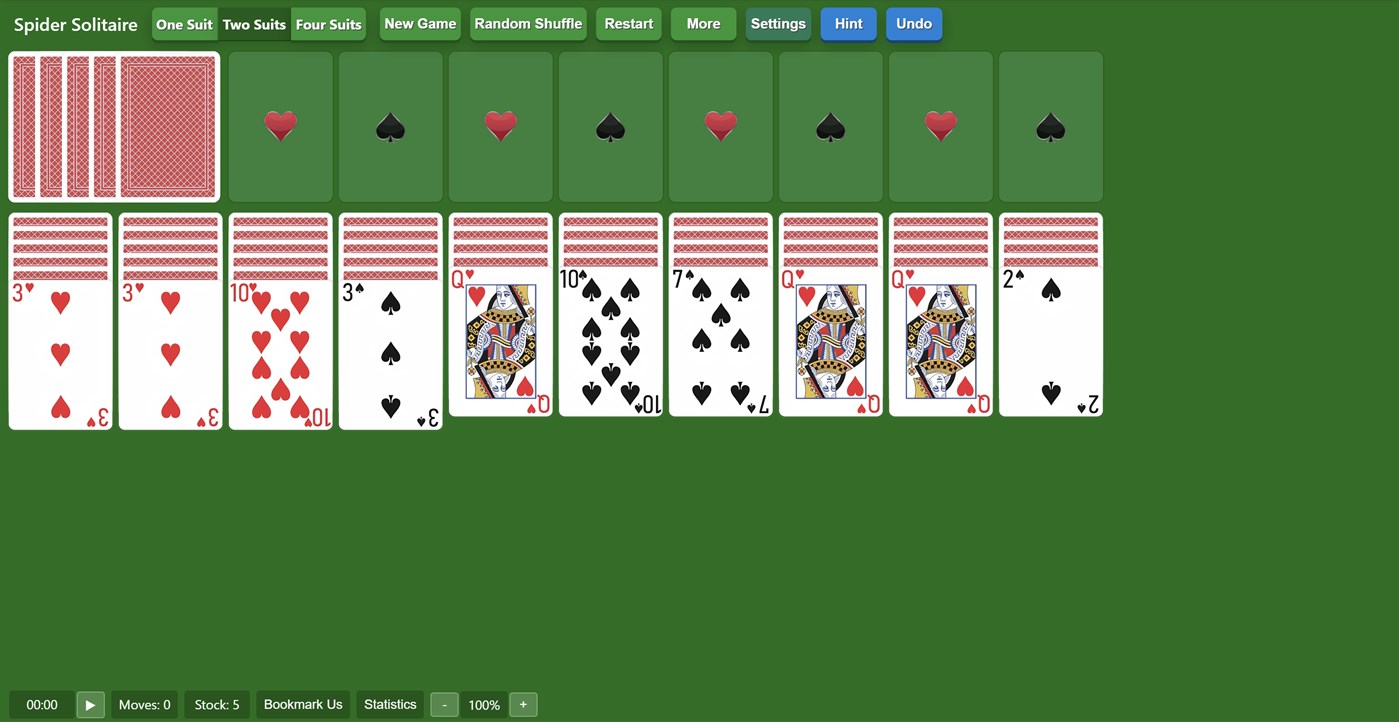 #1. Spider Solitaire Two Suits Solitairex (Windows) 由: Solitairen