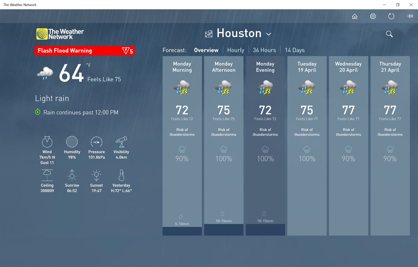The Weather Network screenshot