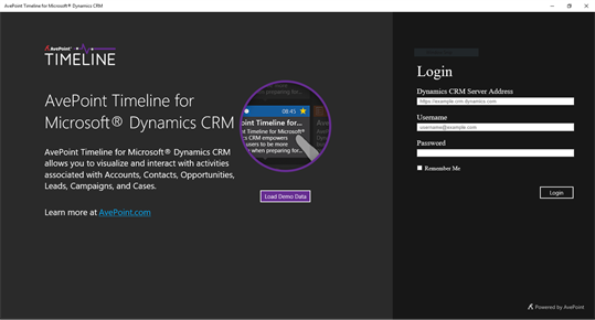 AvePoint Timeline for Microsoft® Dynamics CRM screenshot 4