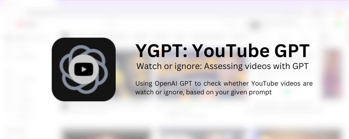 YGPT: YouTube GPT marquee promo image