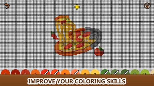 Food Color by Number: Pixel Art, Sandbox Coloring screenshot 2