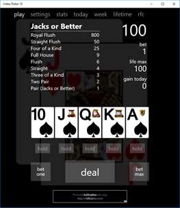 Video Poker 10 screenshot 1