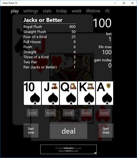 Video Poker 10 Screenshots 1