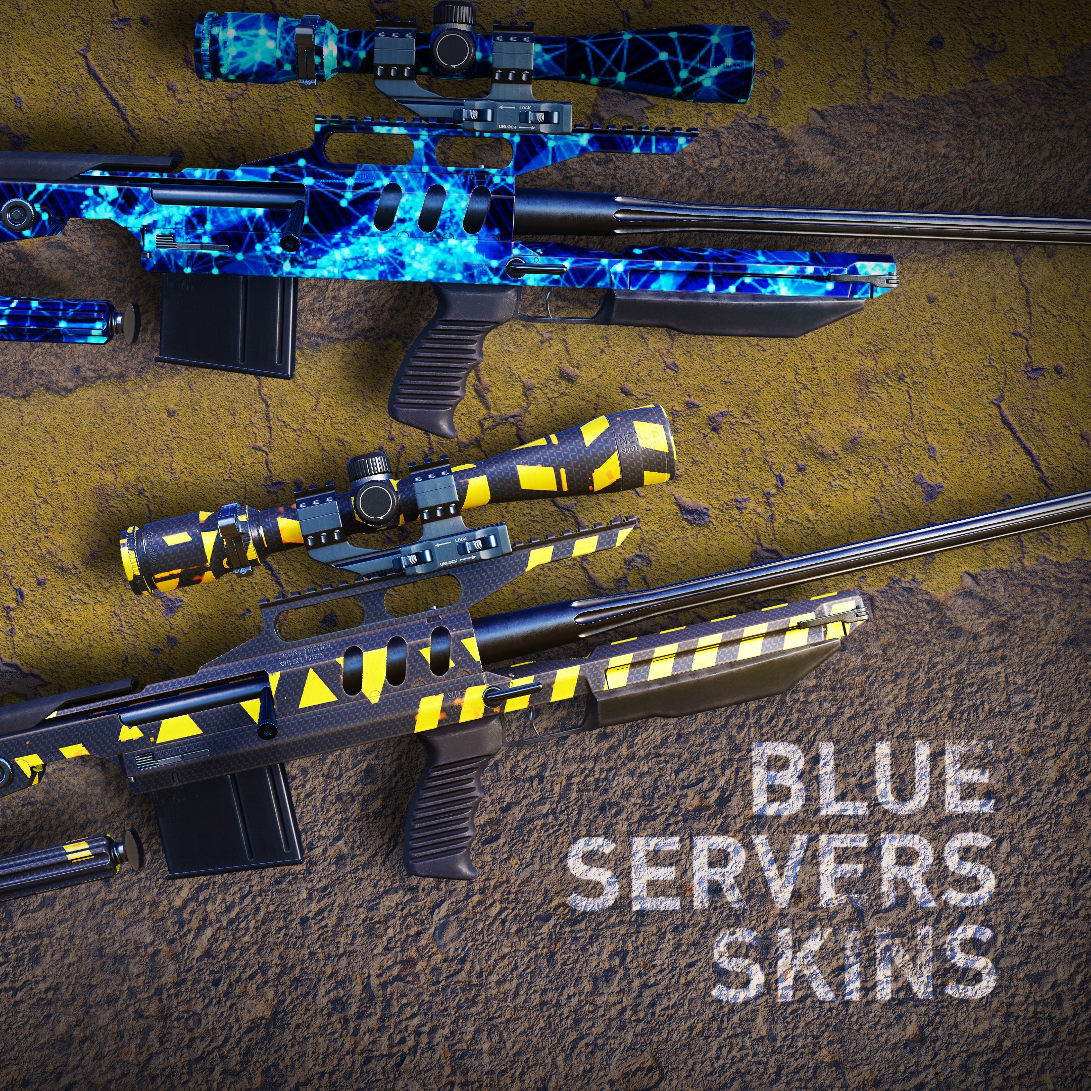 Blue Servers Skins
